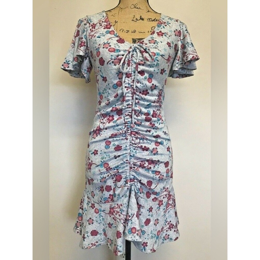 Disney Princess Heather Gray Floral Cinch Dress
